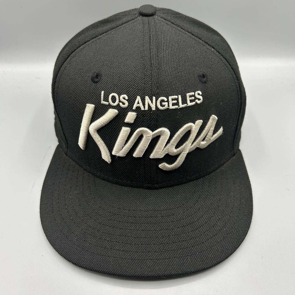 Los Angeles LA Kings NHL Hat Men 7 3/8 Black 59Fifty New Era Fitted Cap Wool